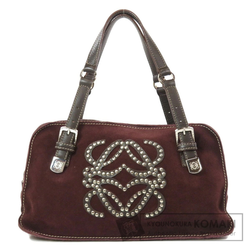 Loewe Anagram Studded Handbag Suede